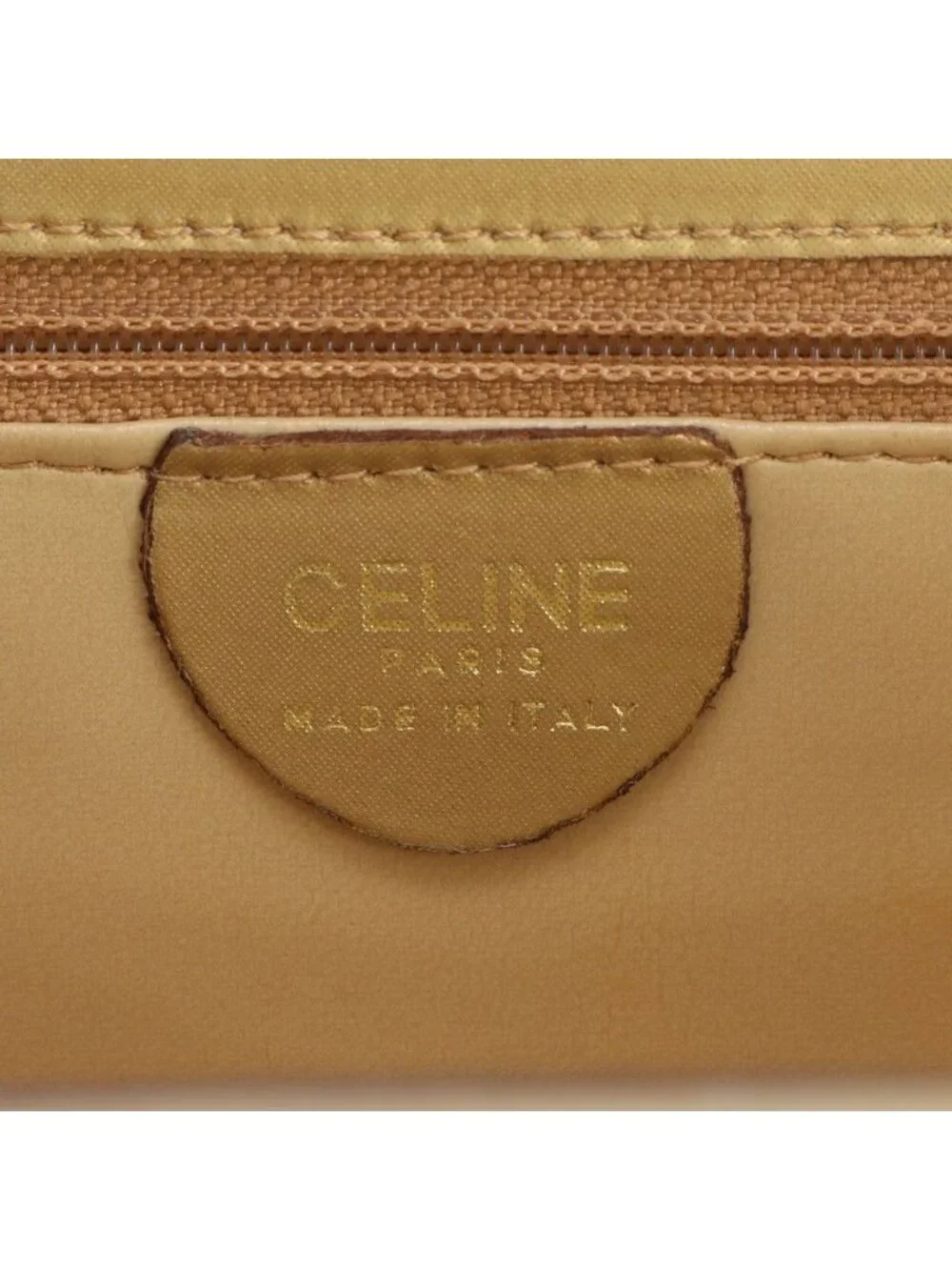 Celine Vintage Leather Handbag Gold